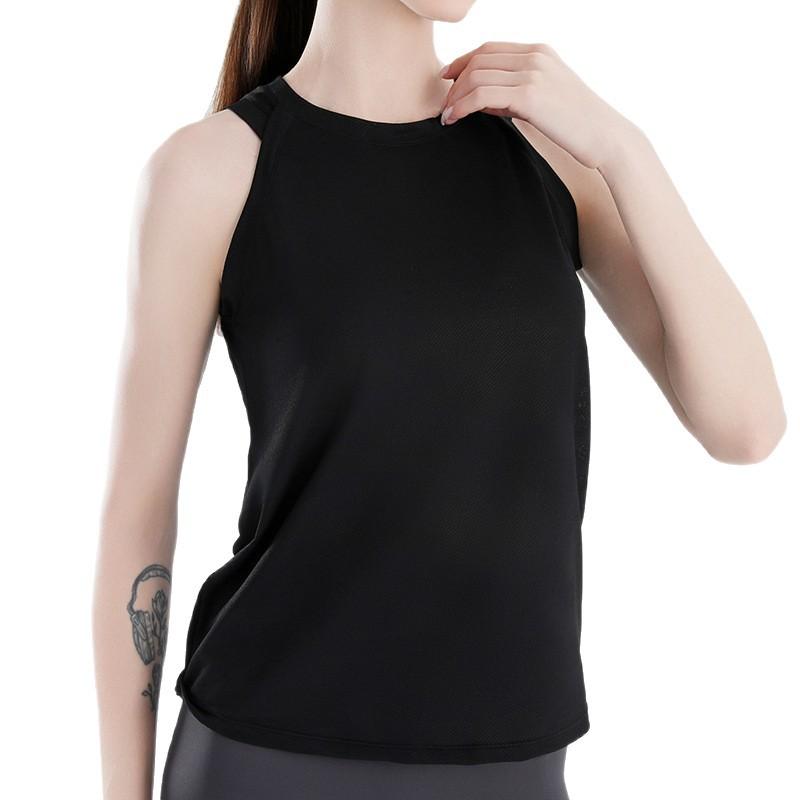Loose-fitting Fitness Top Lightweight Breathable Mesh Vest Sleeveless Tunic Women’s Fitness Top Yoga Top