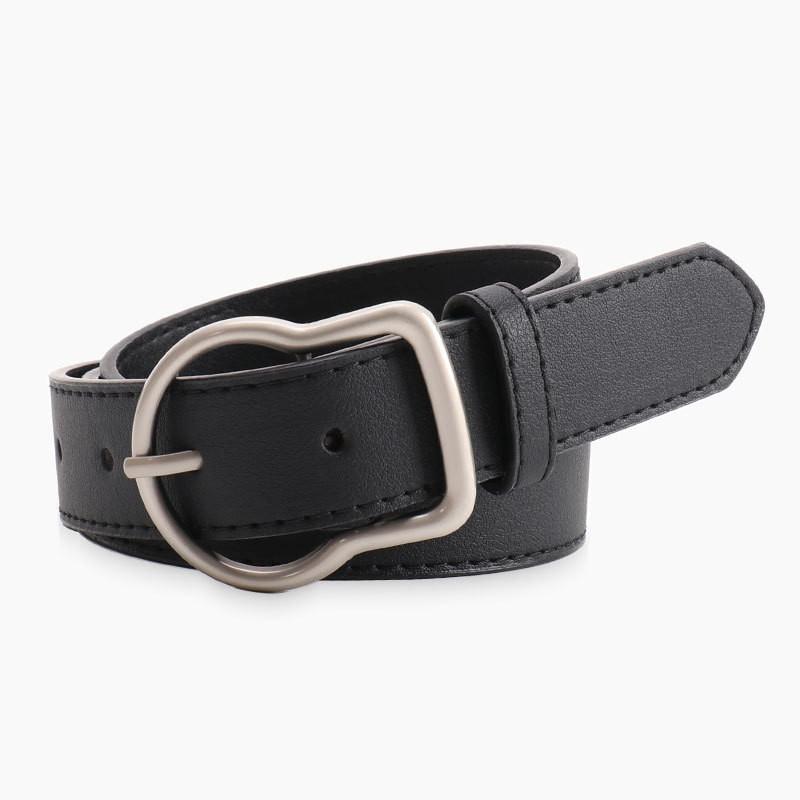 Womens With Belt Solid Color Design And Irregular Needle Buckle For Casual Wear