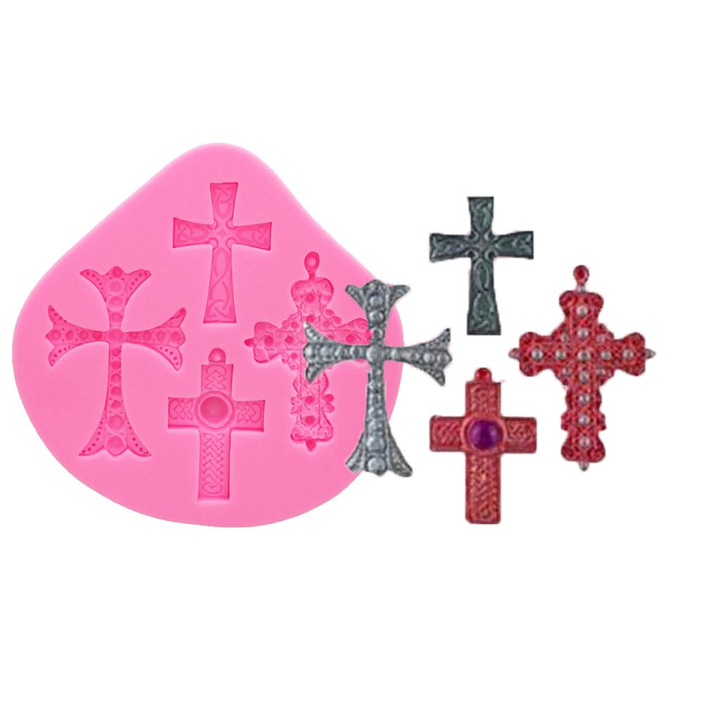 Silicone Cross Mold Fondant For DIY Baking Pastry Art Candy Clay Cake Decorating Chocolate Tool