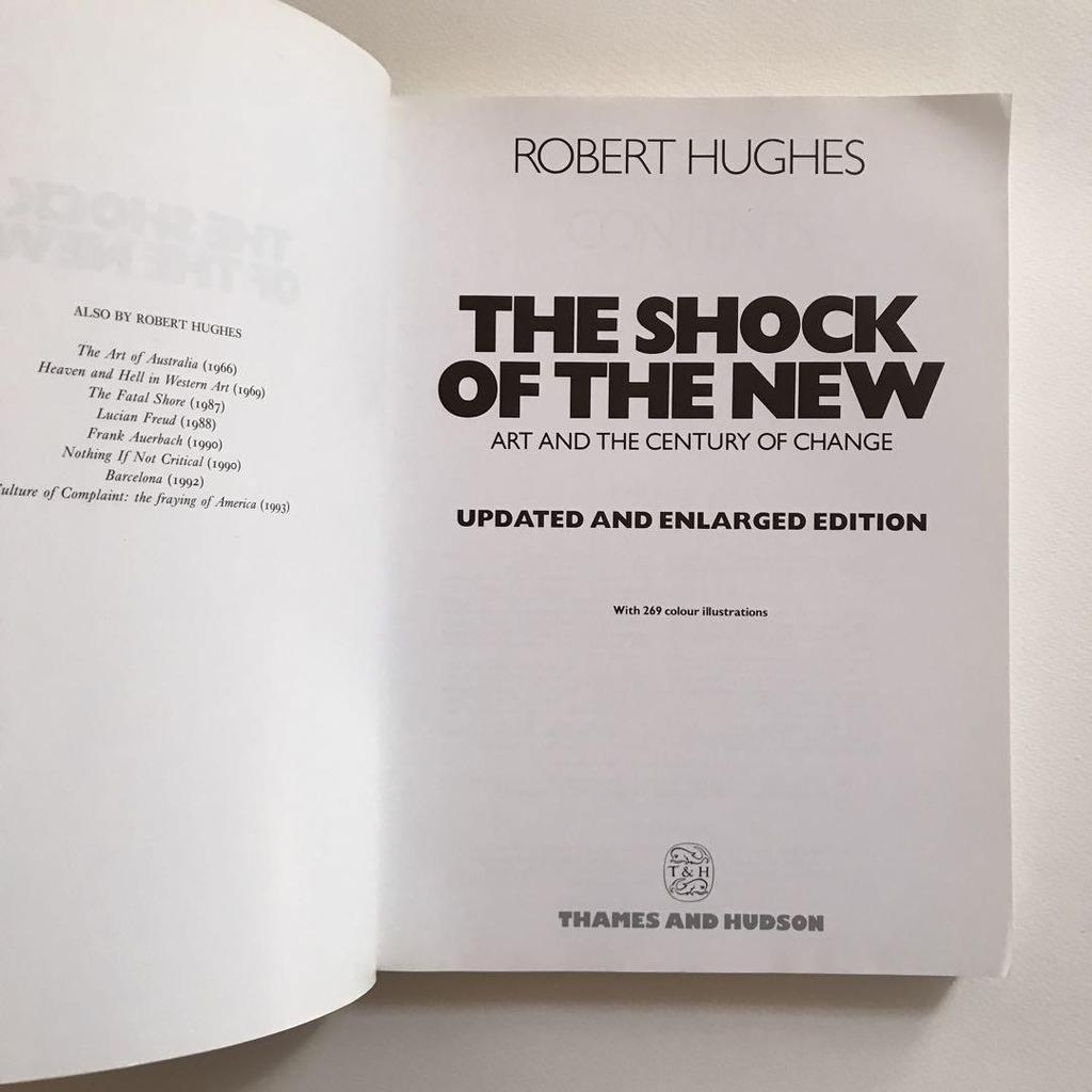 [USED] THE SHOCK OF THE NEW Robert Hughes