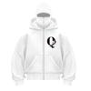 Hip Hop Double Hat Zipper Hoodie Balaclava Hooded Jacket High Street Fashion Letter Print Autumn Winter
