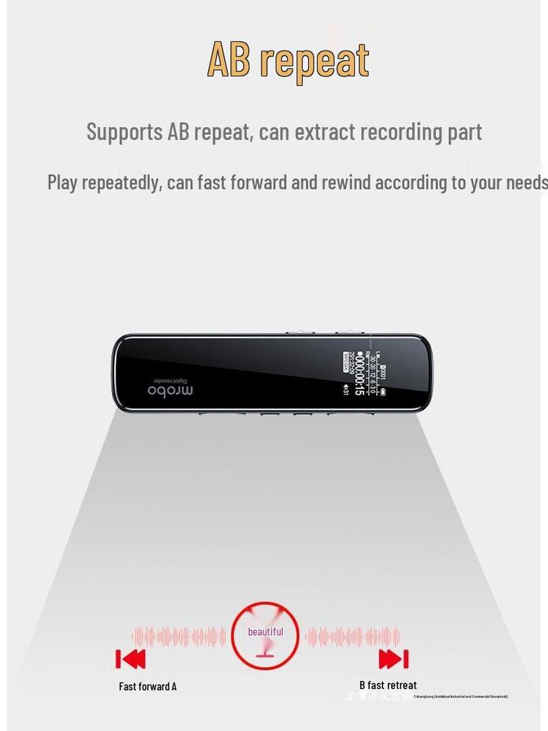 2025 Portable Noise-Canceling Voice Recorder: Long Standby, Student & Professional Use, Converts Speech To Text.