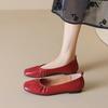 Retro Women's Shoes with Soft Soles Shallow Openings and Flat Bottoms