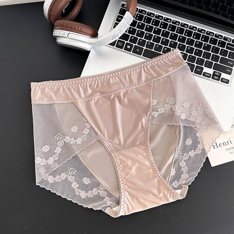 Velká velikost Dámské Letní Nový styl Sexy Krajkové Prodyšné Bez otlaků Břicho Trojúhelníkové Kalhotky