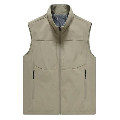 Casual Breathable Vest Outdoor Sports Men's Cardigan Stand Up Collar