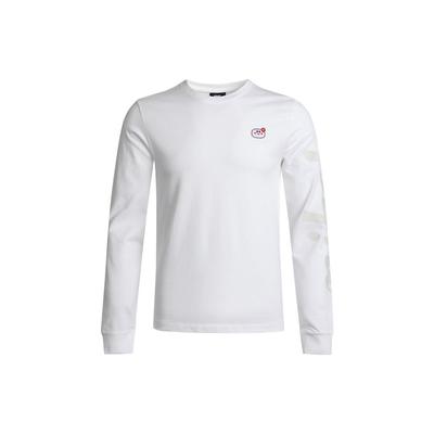 Emoji Patch Long Sleeve Crew Neck T-Shirt Men Tops White DJ4135-100