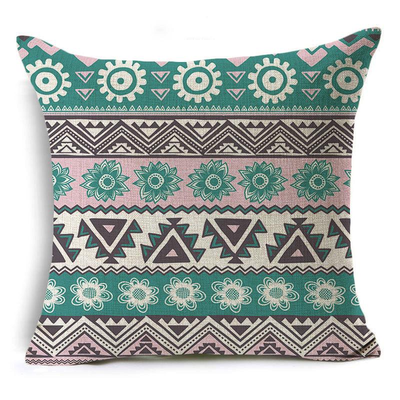 Geometric Cushion Cover Creative Simple Office Linen Pillow Case Modern Style Waist