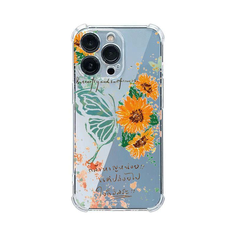 For Apple Mobile Phone Case for Apple Transparent Four-corner Anti-fall Case for Apple 15pro for Huawei Mate40pro