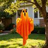 Durable Ghost Hanging Prop Halloween Glowing Decor Fabric Light Up Ornament for Window Reusable Pendant Door Spooky Yard Patio Decoration