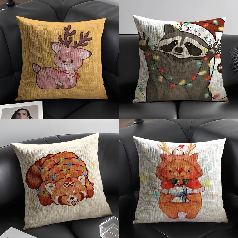 2 Funny Animals On The Internet Pillow Case Home Living Room Decoration Linen Pillowcover Pillow Cases Cushion Cover