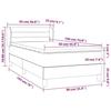 3127523 vidaXL Lit à sommier tapissier et matelas Gris clair 90x190 cm Velours