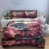 Cherry Blossom Landscape Decor Set Multiple Sizes Kid'S And Adults' Bedroom Exquisite 3Pc Bedding Set, Gift