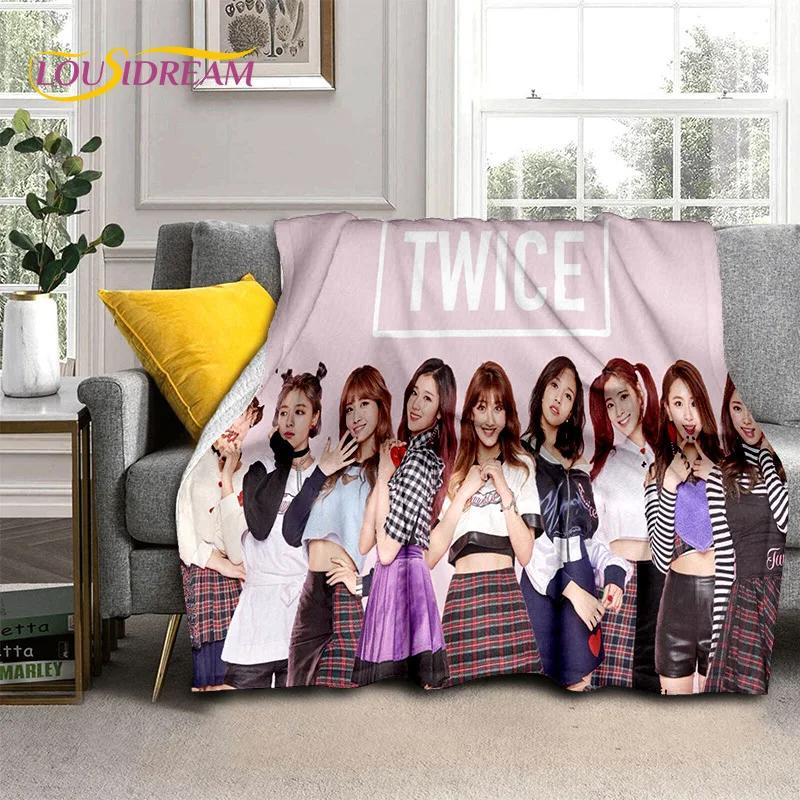 3D TWICE KPOP Korean Girl Group Momo Sana Soft Blanket,Flannel Blanket Throw Blanket for Living Room Bedroom Bed Sofa Picnic Kid