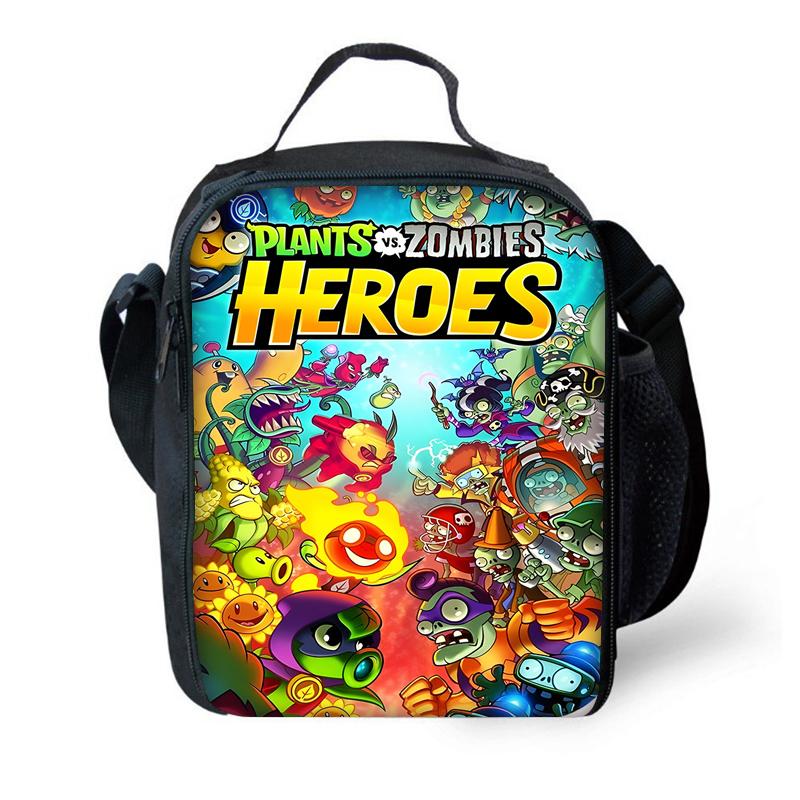 Child Hot Game For P-Plantss Vs Z-Zombiess School Backpack with Lunch Bags ,Pencil Bags ,School Bags for Boys Girls Best Gift