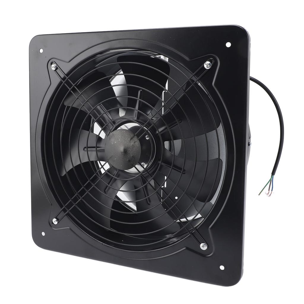 Industrial Air Extractor 12inch Lower Noise Window Ventilation Fan for Kitchen Black