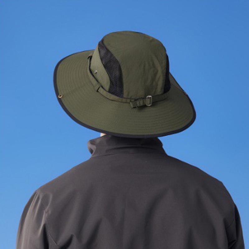 Chapéu de sol ao ar livre de secagem rápida à prova d'água Chapéu de montanhismo anti-ultravioleta masculino Chapéu de pescador com protetor solar feminino