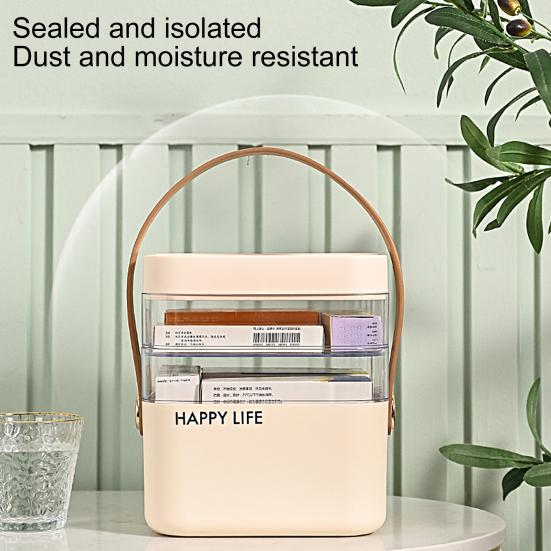 

Держите в чистоте пластик, полезный с ручкой, портативный макияж, неотложная медицинская аптечка, органайзер, коробка для экстренной помощи