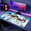 BTS Mouse Pad, Large Gaming Desk Mat, Non-slip XXL Mousepad for Laptop & Tablet, Mini PC Playmat with Stitched Edges