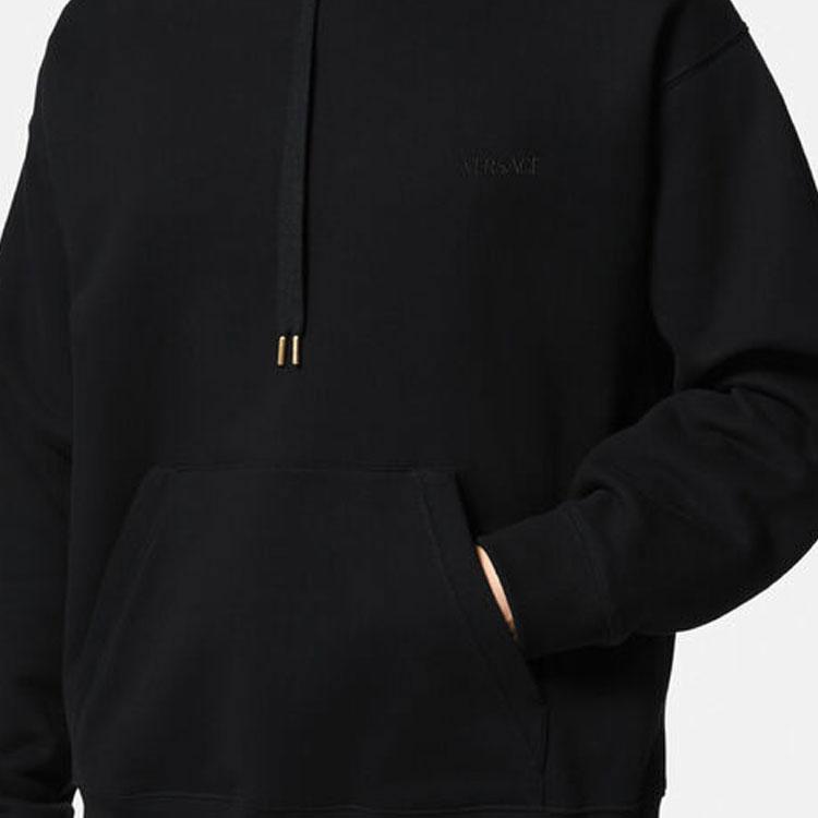 Versace Medusa Head Detailed Drawstring Hoodie 1008661-1A06213-1B000