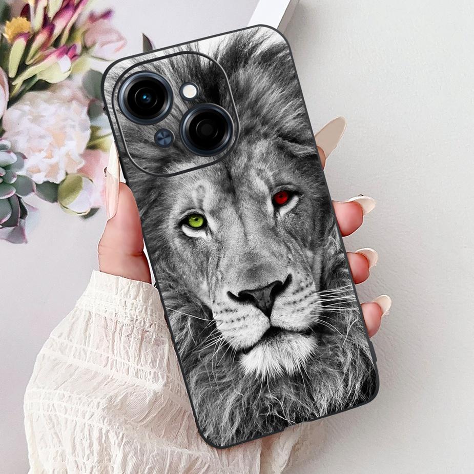 For Tecno Spark Go 1 Case Pop 9 4G KL4h Cool Lion Tiger Pattern Cover Soft TPU Phone Case For Tecno Spark Go 1S SparkGo1 S Shell