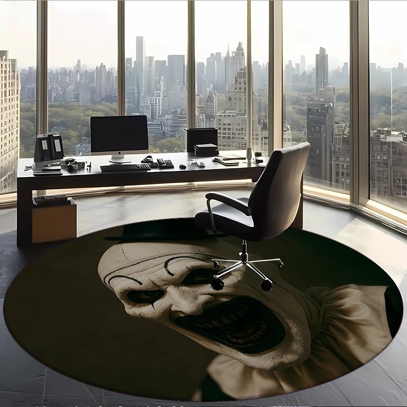 Art The Clown (5) Round Office Rug Decorative Floor Rug for Office Bedroom Living Room and Home Space