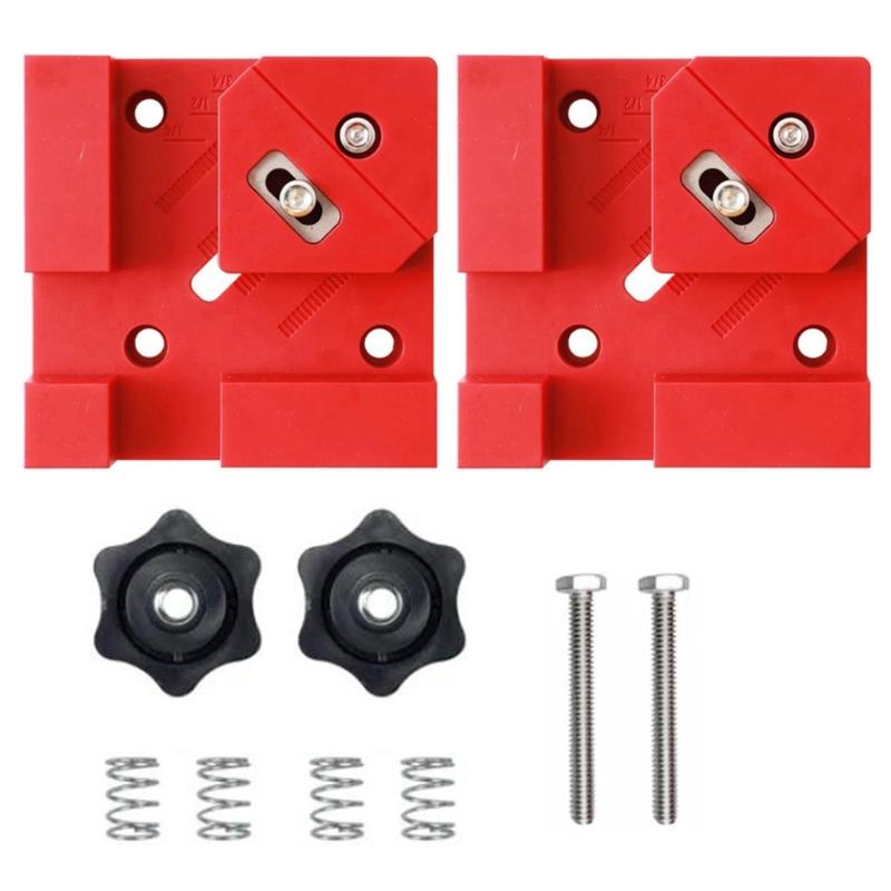 

90 Degree Clamps For Woodworking Projects Precise Joinery & Cabinetry 2pcs красный