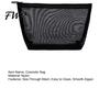 Thin Travel Toiletry Bag Mesh Cosmetic Purse Organizer Pouch See-Through Makeup Brush Holder for Skincare Products Cosmetics