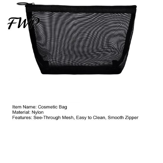 Thin Travel Toiletry Bag Mesh Cosmetic Purse Organizer Pouch See-Through Makeup Brush Holder for Skincare Products Cosmetics