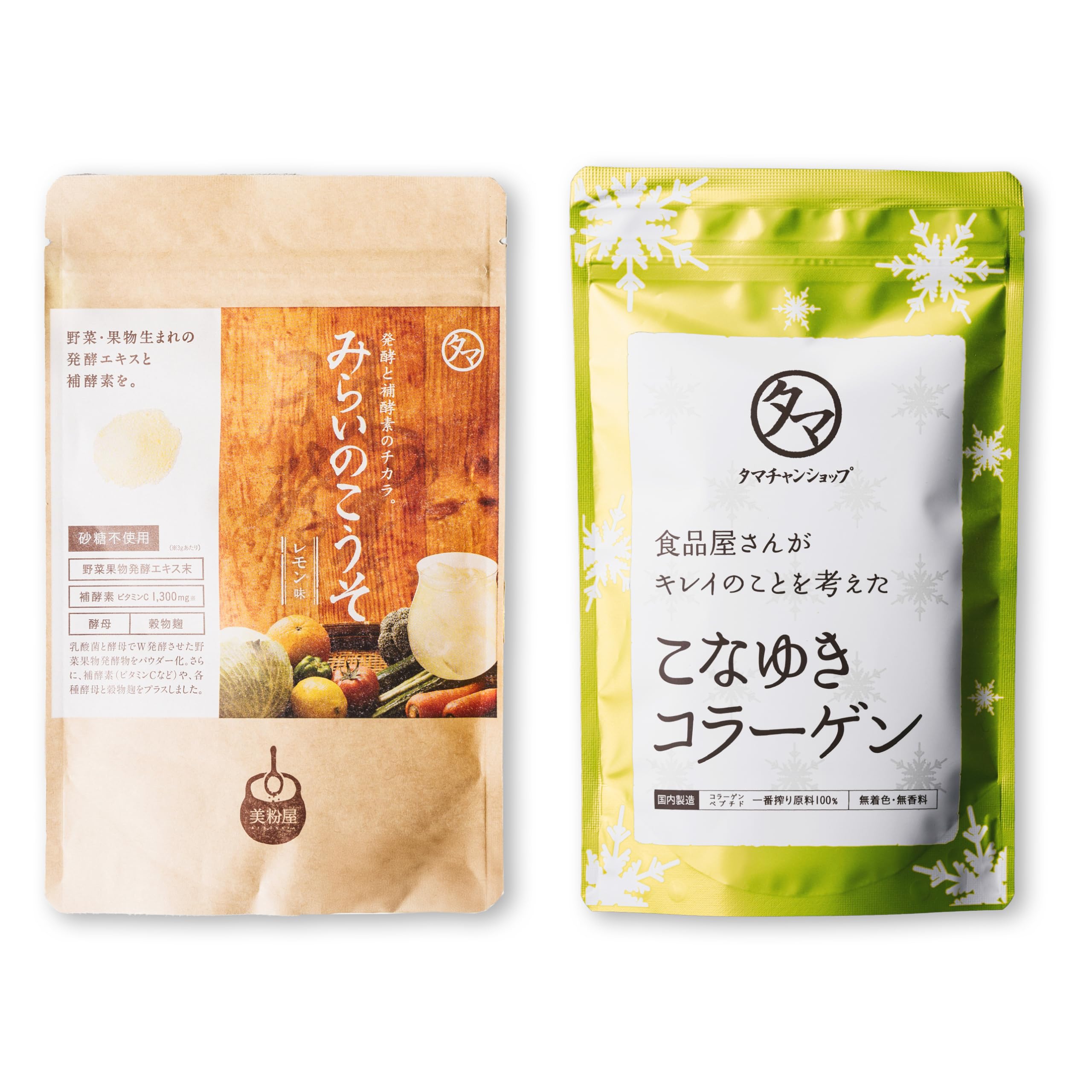 

Набор Tamachan Shop Mirai no Kouso Konayuki Collagen Экстракт ферментированных растений x Коллаген высокой степени очистки &