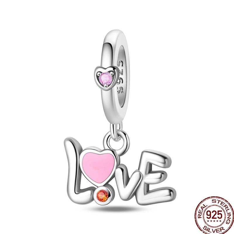 100%Stering Copper Crystal Slippers Charms Beads Swan Rose Pendant Fit Original 3Mm Bracelet Diy For Women Fine Jewelry