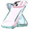 For iPhone 15 Plus Case TPU+PC Non-Slip Side Edge Phone Cover with Lens Lid