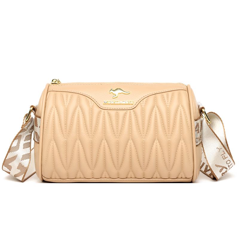 Fashion Sewing Thread Women PU Leather Shoulder Bags High Quality Small Handbags and Purses Leisure Female Crossbody Bags