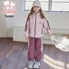 Fuluomi Mädchen Colorblock Freizeit-Trainingsanzug Set