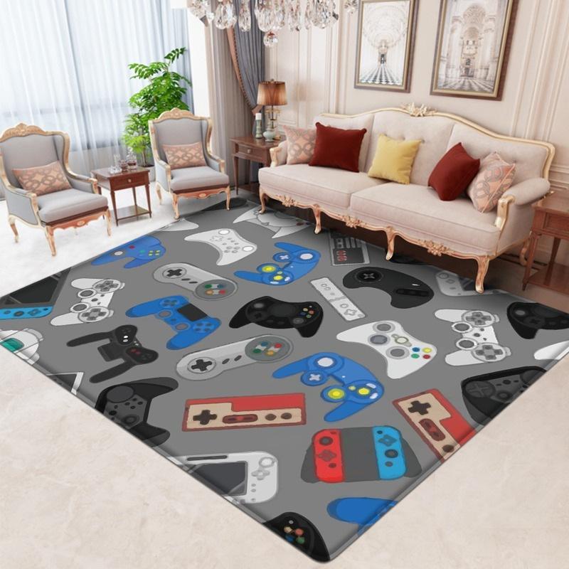 Game Console Carpet for Household Gaming Room Area Cloakroom Bedroom Bedside Soft Big Size Mats Coffee Tables Decor Foot Rug