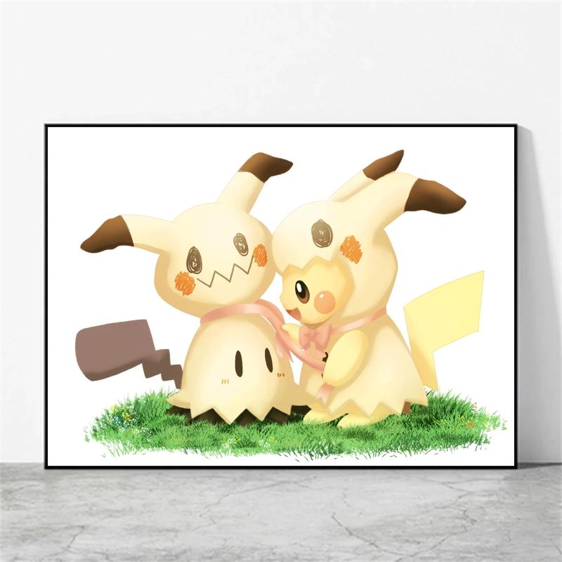 Anime Canvas Paintings Pokemon Ash Ketchum Pikachu Poster Wall Decorative Brings Endless Joy Show The Cozy Home Atmosphere