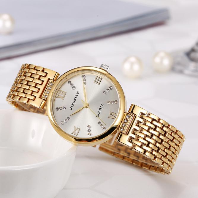 KINGNUOS Ceas cu diamante de înaltă calitate pentru damă