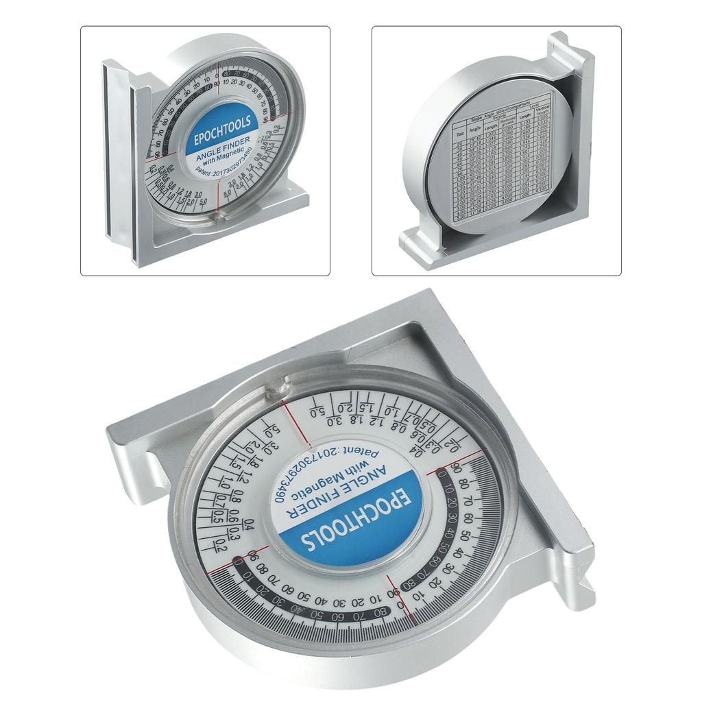 Slope Protractor Level Meter, Magnetic Contact, Strong and Permanent Ceramic Magnet, Accurate Angle Identification