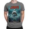 The Deep Blue Jaws Great White Impasto Movie Poster Tribute Funny Graphic 100 Cotton Tshirt Jaws Tops Tees For Unisex