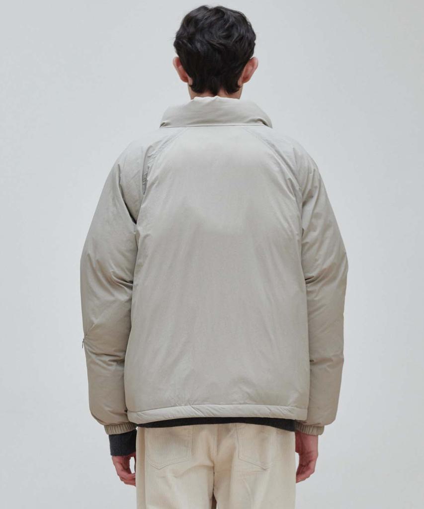 Plac Curved Zipper Short Puffer Beige