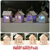 3/5’’ Xmas Desk Decor House Santa/Snowman/Reindeer Tabletop Decor Lovely Christmas Ornament DIY Wooden Puzzle Art Crafts