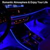 EL Wire Interior Car LED Strip Lights, 16.5FT USB Neon Glowing Strobing El Wire Strip With 6Mm Sewing Edge, Ambient Lighting Kits For Car Ide