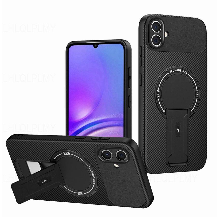 Luxury Magnetic Soft Protective Phone Case For Xiaomi Redmi Note 13 14 Pro Honor X9b 400 X9C Samsung Galaxy A16 5G A14 A15 A13 Carbon Fiber Back Cover