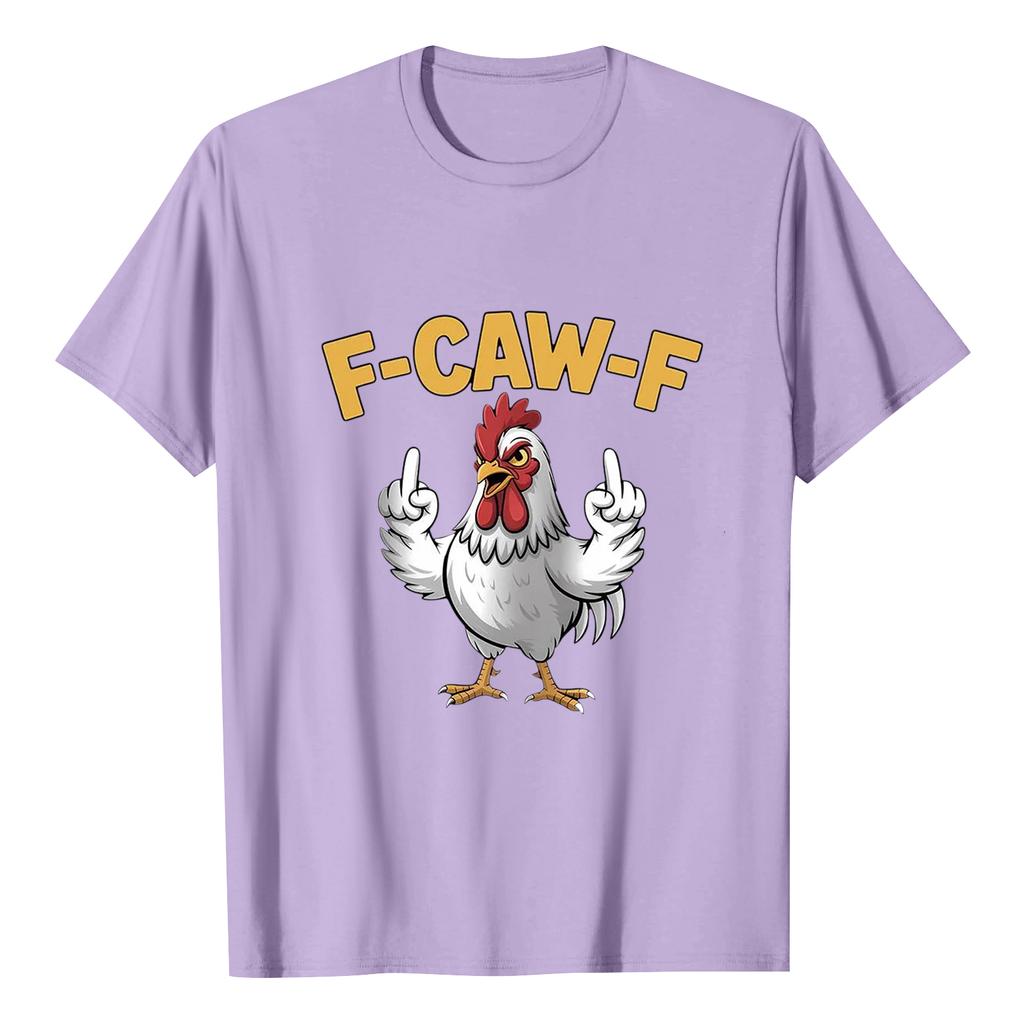 F-CAW-F Women's Casual Letter Print Short-sleeved Top T-shirt