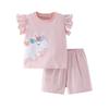 Girl Summer Cotton Animal Cartoon Twopiece Set For Kids Ages 3 To 8