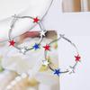 Stylish Five Point Star Ear Hoops Comfortable Alloy Jewelry for Sensitive Skin Portable