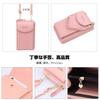 Smartphone Pouch Wallet Shoulder Bag Waterproof PU 6 Inch Smartphone Storage 2 Layer Pochette Mini Crossbody Card Storage Large Capacity Cute Simple