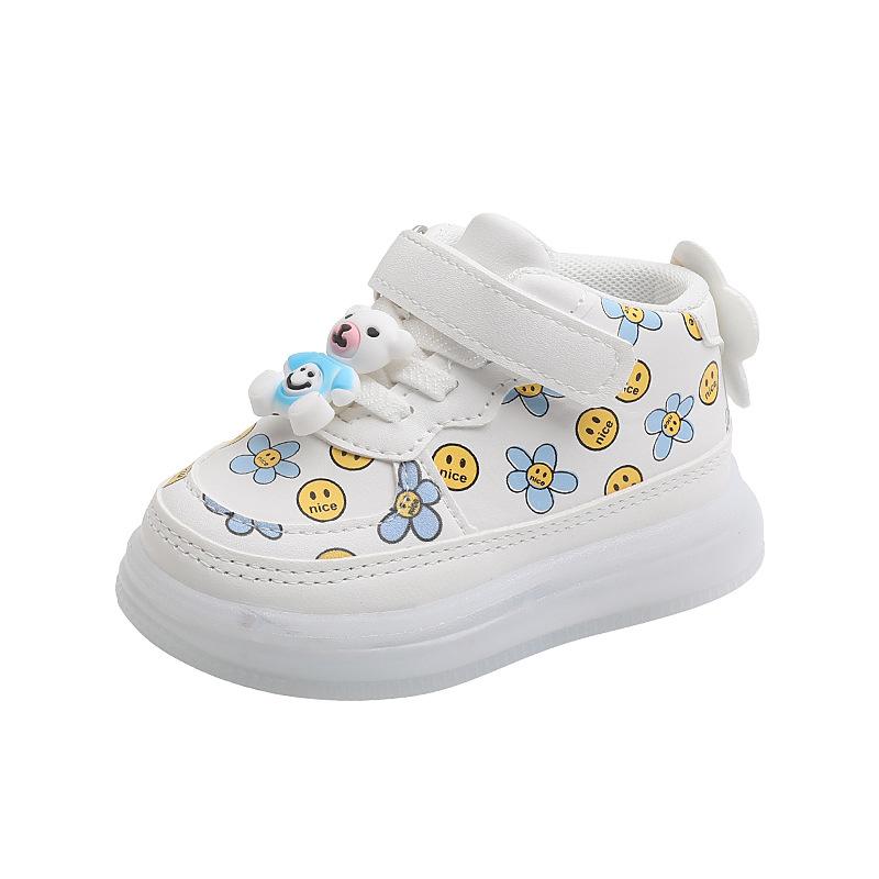 Spring children's LED lighting shoes new girls' casual shoes anti slip boys' sports shoe fashion girls' shoe comfort boys' shoes