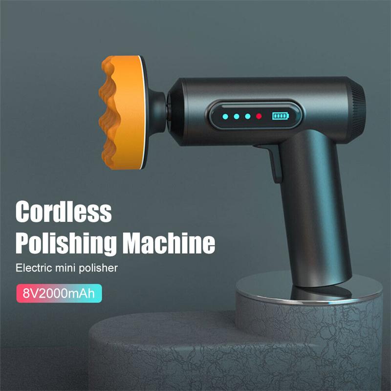 Cordless Electric Car Polishing Machine USB Rechargeable Polisher for Car Body Cleanig Waxing Repair 2000 Rpm