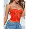 American-Style Sexy Sling Vest Inner Match Outwear Corset Silm Slimming and Short Lace Lace Fishbone Waist Girdle Tops