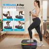 MERACH Vibrationsplatte Trainingsgerät mit Licht Ganzkörpertraining Kraftvolle Vibrationsplattform Vibrationsplatte Lymphdrainage